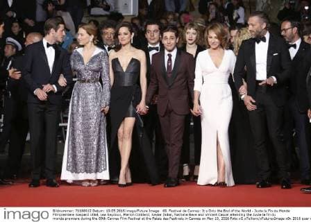 69. Festival de Cannes: It s Only the End of the World - Juste la Fin du Monde Filmpremiere Gaspard Ulliel, Lea Seydoux, Marion Cotillard, Xavier Dolan, Nathalie Baye and Vincent Cassel attending the Juste la fin du monde premiere during the 69th Cannes Film Festival at the Palais des Festivals in Cannes on May 19, 2016 Foto:xG.xTellierx xFuturexImage