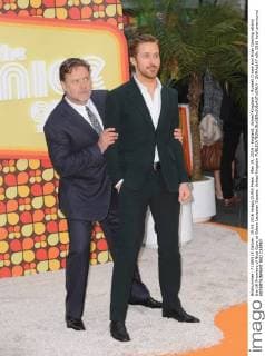 May 19, 2016 - England, United Kingdom - Russell Crowe and Ryan Gosling attend the UK Premiere of Nice Guys at Odeon Leciester Square. United Kingdom - ZUMAs147