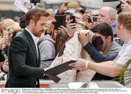 Ryan Gosling bei der Premiere des Kinofilms The Nice Guys im Odeon Leicester Square. London, 19.05.2016 Ryan Gosling  Foto:xS.xVasx xFuturexImage