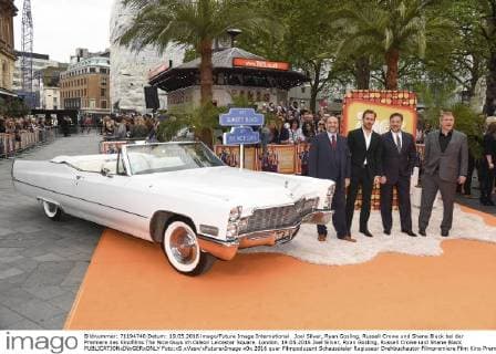 Joel Silver, Ryan Gosling, Russell Crowe und Shane Black bei der Premiere des Kinofilms The Nice Guys im Odeon Leicester Square. London, 19.05.2016 Joel Silver, Ryan Gosling, Russell Crowe und Shane Black  Foto:xS.xVasx xFuturexImage