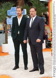 The Nice Guys UK Premiere London, UK. Ryan Gosling and Russell Crowe at The Nice Guys UK Premiere at the Odeon Leicester Square, London on May 19th 2016. LMK73 -60314-200516 