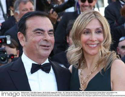 69. Festival de Cannes: The Last Face Filmpremiere Carlos Ghosn and guest arrive on the red carpet before the screening of the film The Last Face at the 69th annual Cannes International Film Festival in Cannes, France on May 20, 2016.  CAN20160520188 DAVIDxSILPA