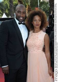 69. Festival de Cannes: Elle Filmpremiere 69th Cannes Film Festival 2016, Red Carpet film Elle . Pictured: Teddy Riner, Luthna Riner  AlbertoxTerenghi Cannes
