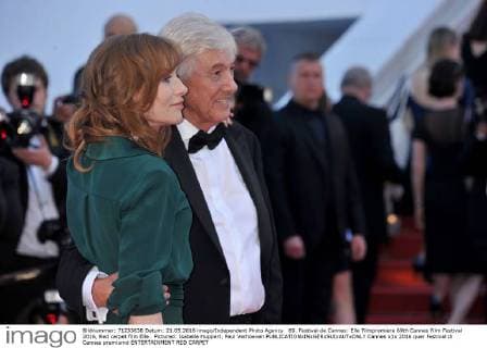 69. Festival de Cannes: Elle Filmpremiere 69th Cannes Film Festival 2016, Red carpet film Elle . Pictured: Isabelle Huppert, Paul Verhoeven  Cannes