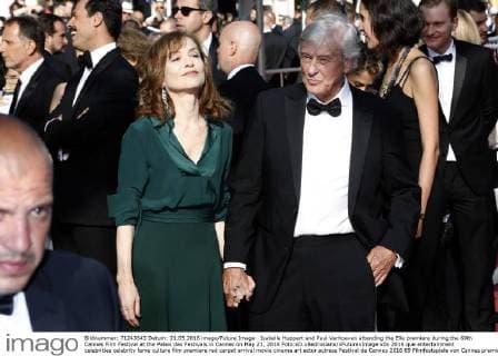 Isabelle Huppert and Paul Verhoeven attending the Elle premiere during the 69th Cannes Film Festival at the Palais des Festivals in Cannes on May 21, 2016 Foto:xD.xBedrosianx xFuturexImage