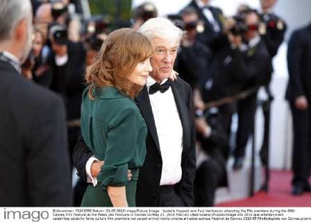 Isabelle Huppert and Paul Verhoeven attending the Elle premiere during the 69th Cannes Film Festival at the Palais des Festivals in Cannes on May 21, 2016 Foto:xD.xBedrosianx xFuturexImage
