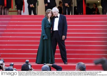 Isabelle Huppert and Paul Verhoeven attending the Elle premiere during the 69th Cannes Film Festival at the Palais des Festivals in Cannes on May 21, 2016 Foto:xD.xBedrosianx xFuturexImage