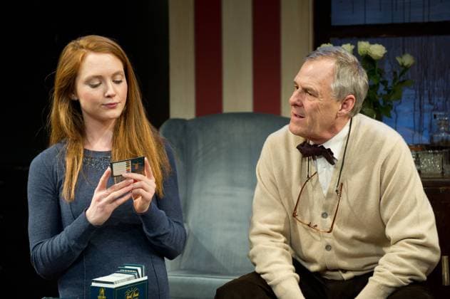 Apr. 6, 2011 - London, England, United Kingdom - Precious Little Talent opens at the Trafalgar Studios 2. Olivia Hallinan as Joey and Ian Gelder as George .  - ZUMAl94_