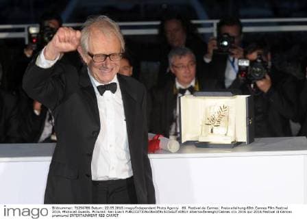 69. Festival de Cannes: Preisverleihung 69th Cannes Film Festival 2016, Photocall Awards. Pictured: Ken Loach  AlbertoxTerenghi Cannes