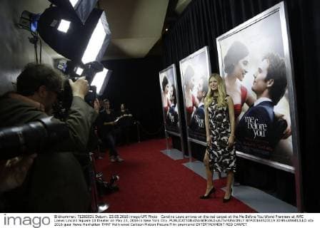 Caroline Lowe arrives on the red carpet at the Me Before You World Premiere at AMC Loews Lincoln Square 13 theater on May 23, 2016 in New York City.  NYP20160523119 JOHNxANGELILLO