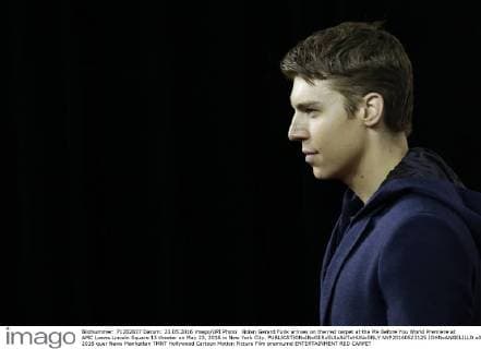 Nolan Gerard Funk arrives on the red carpet at the Me Before You World Premiere at AMC Loews Lincoln Square 13 theater on May 23, 2016 in New York City.  NYP20160523125 JOHNxANGELILLO