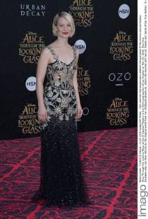 Cast member Mia Wasikowska attends the premiere of the motion picture fantasy Alice Through the Looking Glass at the El Capitan Theatre in the Hollywood section of Los Angeles on May 23, 2016. Storyline: Nineteen-year-old Alice returns to the magical world from her childhood adventure, where she reunites with her old friends and learns of her true destiny: to end the Red Queen s reign of terror.  LAP2016052329 JIMxRUYMEN