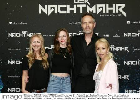 Sina Tkotsch, Carolyn Genzkow, Akiz und Lynn Femme bei der Premiere des Kinofilms Der Nachtmahr im Kino in der Kulturbrauerei. Berlin, 24.05.2016 Foto:xT.xBartillax xFuturexImage