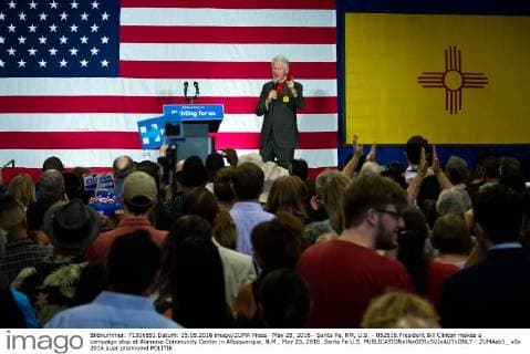 May 25, 2016 - Santa Fe, NM, U.S. - 052516.President Bill Clinton makes a campaign stop at Alamosa Community Center in Albuquerque, N.M., May 25, 2016. Santa Fe U.S. - ZUMAab1_