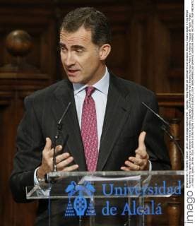 Spanien: König Felipe bei Iberoamerican Graphic Humour Award Spain s King Felipe VI delivers his speech during a ceremony held to present Quevedo 2014 Iberoamerican Graphic Humour Award to Antonio Fraguas de Pablo Forges , in Madrid, Spain, 26 May 2016. SPAIN S KING FELIPE VI PRESENTS QUEVEDO 2014 IBEROAMERICAN GRAPHIC HUMOUR AWARD !ACHTUNG: NUR REDAKTIONELLE NUTZUNG!  GRA128 20160526-635998665542791256