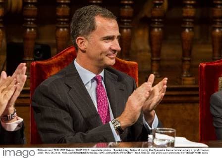 Spanish king, Felipe VI during the Quevedos iberoamerican award of grafic humor 2014. May 26,2016.  (2016260532)