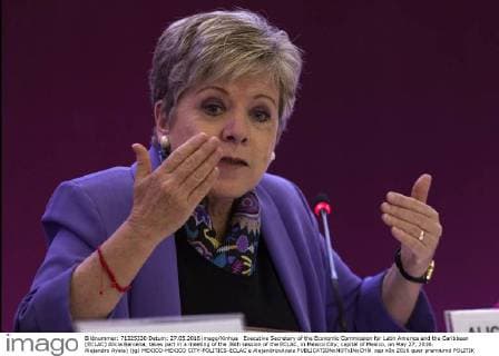 Executive Secretary of the Economic Commission for Latin America and the Caribbean (ECLAC) Alicia Barcena, takes part in a meeting of the 36th session of the ECLAC, in Mexico City, capital of Mexico, on May 27, 2016. Alejandro Ayala) (jg) MEXICO-MEXICO CITY-POLITICS-ECLAC e AlejandroxAyala 