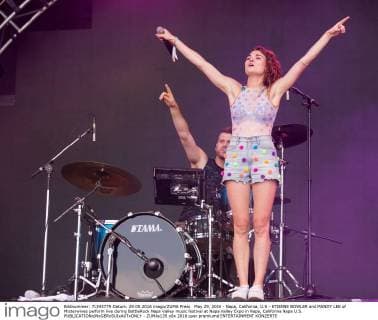 May 29, 2016 - Napa, California, U.S - ETIENNE BOWLER and MANDY LEE of Misterwives perform live during BottleRock Napa Valley music festival at Napa Valley Expo in Napa, California Napa U.S. - ZUMAs135