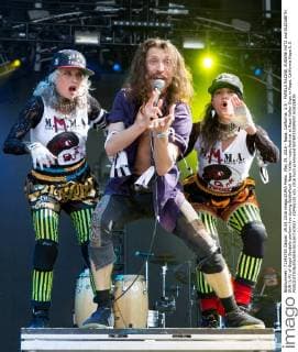 May 29, 2016 - Napa, California, U.S - PAMELA RACINE, EUGENE HUTZ and ELIZABETH SUN (L-R) of Gogol Bordello perform live during BottleRock Napa Valley music festival at Napa Valley Expo in Napa, California Napa U.S. - ZUMAs135