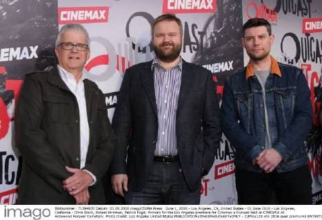 June 1, 2016 - Los Angeles, CA, United States - 01 June 2016 - Los Angeles, California - Chris Black, Robert Kirkman, Patrick Fugit. Arrivals for the Los Angeles premiere for Cinemax s Outcast held at CINESPIA At Hollywood Forever Cemetery. Photo Credit: Los Angeles United States - ZUMAa123