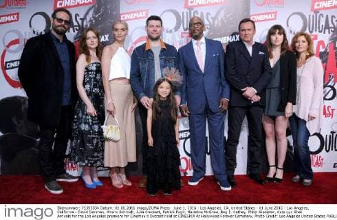 June 1, 2016 - Los Angeles, CA, United States - 01 June 2016 - Los Angeles, California - David Denman, Wrenn Schmidt, Julia Crockett, Patrick Fugit, Madeline McGraw, Reg E. Cathey, Philip Glenister, Kate Lyn Sheil. Arrivals for the Los Angeles premiere for Cinemax s Outcast held at CINESPIA At Hollywood Forever Cemetery. Photo Credit: Los Angeles United States - ZUMAa123