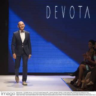 Spanish designer Modesto Lomba greets after presenting his creations for the Spanish brand Devota & Lomba during Santo Domingo Fashion Week in Santo Domingo, Dominican Republic, 02 June 2016. Santo Domingo Fashion Week !ACHTUNG: NUR REDAKTIONELLE NUTZUNG!  STO30 20160603-636005329927543365