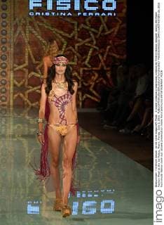 A model presents a beachwear creation by FISICO fashion designer during the Miami Fashion Week at the Ice Palace, Miami, Florida, June 2, 2016.  MIA20160602122 GARYxIxROTHSTEIN