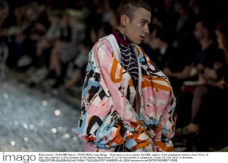 Illustration picture shows the 28th edition of the graduation fashion show Show 16 with the creations of the students of the fashion department of La Cambre school of visual arts, Friday 03 June 2016, in Brussels.  FILIPxDExSMET 04865005
