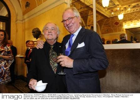 Verleihung Bayerischer Fernsehpreis in München - Party Michael Verhoeven und Friedrich von Thun Verleihung des Bayerischen Fernsehpreis 2016 Preis, Ehrung, Auszeichnung Party Prinzregenten Theater München 03. Juni 2016
