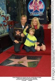Jan. 1, 2011 - STING HONORED WITH STAR ON THE HOLLYWOOD WALK OF FAME .STING (wife) TRUDIE STYLER & (son) GIACOMO. FITZROY BARRETT 12-8-2000 K20566FB - ZUMAg49_