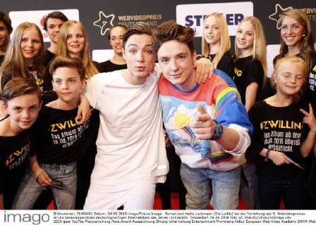 Roman und Heiko Lochmann (Die Lochis) bei der Verleihung des 6. Webvideopreises an die herausragendsten deutschsprachigen Internetstars des Jahres im Castello. Düsseldorf, 04.06.2016 Foto:xC.xHardtx xFuturexImage