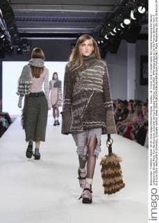 London, UK. 5 June 2016. A model walks the runway showcasing the fashion collection by Sinead Meier from Northumbria University during Graduate Fashion Week 2016. GFW takes place at the Old Truman Brewery from 5 to 8 June 2016. Northumbria University, Graduate Fashion Week 2016 