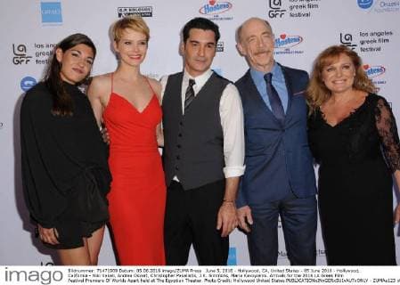 June 5, 2016 - Hollywood, CA, United States - 05 June 2016 - Hollywood, California - Niki Vakali, Andrea Osvart, Christopher Pakaliatis, J.K. Simmons, Maria Kavoyianni. Arrivals for the 2016 LA Greek Film Festival Premiere Of Worlds Apart held at The Egyptian Theater. Photo Credit: Hollywood United States - ZUMAa123