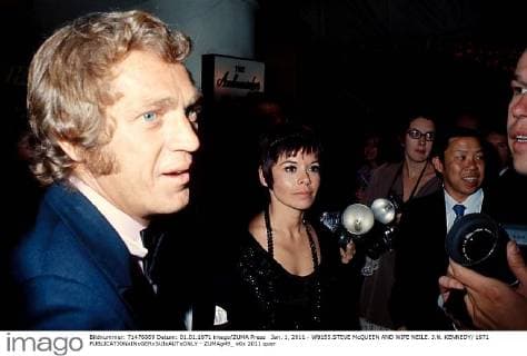 Jan. 1, 2011 - W8155.STEVE McQUEEN AND WIFE NEILE. J.N. KENNEDY 1971 - ZUMAg49_