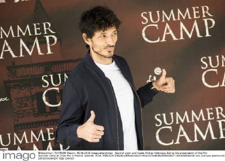 Spanish actor and model Andres Velencoso during the presentation of the film Summer Camp at Cines Paz in Madrid. June 06. 2016. (201606006019)