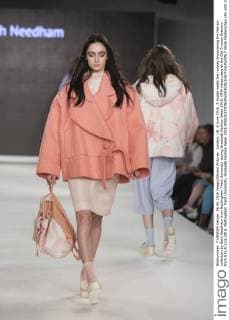 London, UK. 6 June 2016. A model walks the runway showcasing the fashion collection by Beth Needham from Nottingham Trent University during Graduate Fashion Week 2016. GFW takes place at the Old Truman Brewery from 5 to 8 June 2016. Nottingham Trent University, Graduate Fashion Week 2016 