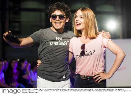 David Andrade and Barbara Muñoz during the fashion show By Nerea Garmendia of his 2nd Anniversay at COAM in Madrid. June 06. 2016.  (201606006123)