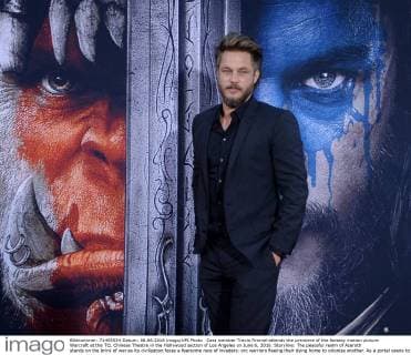 Cast member Travis Fimmel attends the premiere of the fantasy motion picture Warcraft at the TCL Chinese Theatre in the Hollywood section of Los Angeles on June 6, 2016. Storyline: The peaceful realm of Azeroth stands on the brink of war as its civilization faces a fearsome race of invaders: orc warriors fleeing their dying home to colonize another. As a portal opens to connect the two worlds, one army faces destruction and the other faces extinction.  LAP2016060611 JIMxRUYMEN