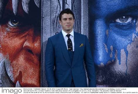 Cast member Toby Kebbell attends the premiere of the fantasy motion picture Warcraft at the TCL Chinese Theatre in the Hollywood section of Los Angeles on June 6, 2016. Storyline: The peaceful realm of Azeroth stands on the brink of war as its civilization faces a fearsome race of invaders: orc warriors fleeing their dying home to colonize another. As a portal opens to connect the two worlds, one army faces destruction and the other faces extinction.  LAP2016060626 JIMxRUYMEN