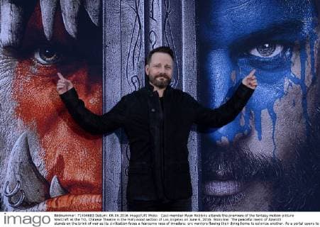 Cast member Ryan Robbins attends the premiere of the fantasy motion picture Warcraft at the TCL Chinese Theatre in the Hollywood section of Los Angeles on June 6, 2016. Storyline: The peaceful realm of Azeroth stands on the brink of war as its civilization faces a fearsome race of invaders: orc warriors fleeing their dying home to colonize another. As a portal opens to connect the two worlds, one army faces destruction and the other faces extinction.  LAP2016060627 JIMxRUYMEN