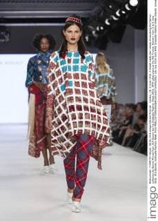 London, UK. 6 June 2016. A model walks the runway showcasing the fashion collection by Bareia Ahmad from UCA Epsom during Graduate Fashion Week 2016. GFW takes place at the Old Truman Brewery from 5 to 8 June 2016. UCA Epsom, Graduate Fashion Week 2016 