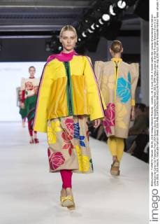 London, UK. 6 June 2016. A model walks the runway showcasing the fashion collection by Loren-Jai Freeman from UCA Epsom during Graduate Fashion Week 2016. GFW takes place at the Old Truman Brewery from 5 to 8 June 2016. UCA Epsom, Graduate Fashion Week 2016 