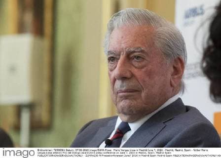 Mario Vargas Llosa in Madrid June 7, 2016 - Madrid, Madrid, Spain - Writer Mario Vargas Llosa attends Prix del Dialogo award 2016 press conference on June 7, 2016 in Madrid, Spain. Madrid Spain  - ZUMAn230
