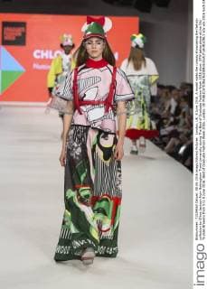 London, UK. 8 June 2016. A model walks the runway showcasing the fashion collection by Chloe Jackson from Nottingham Trent University during The Best of Graduate Fashion Week 2016 show. GFW takes place at the Old Truman Brewery from 5 to 8 June 2016. Best of Graduate Fashion Week 2016, London, UK 