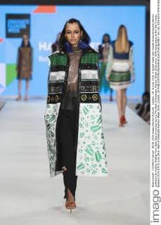 London, UK. 8 June 2016. A model walks the runway showcasing the fashion collection by Hayley Webber from Bath Spa University during The Best of Graduate Fashion Week 2016 show. GFW takes place at the Old Truman Brewery from 5 to 8 June 2016. Best of Graduate Fashion Week 2016, London, UK 