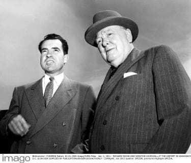 Jan. 1, 2011 - RICHARD NIXON AND WINSTON CHURCHILL AT THE AIRPORT IN WASHINGTON, D.C..6 29 1954.SUPPLIED BY - ZUMAg49_