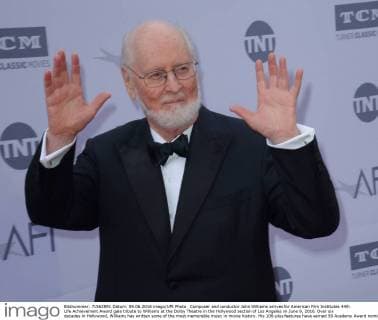 Composer and conductor John Williams arrives for American Film Institutes 44th Life Achievement Award gala tribute to Williams at the Dolby Theatre in the Hollywood section of Los Angeles on June 9, 2016. Over six decades in Hollywood, Williams has written some of the most memorable music in movie history. His 100-plus features have earned 50 Academy Award nominations (making him the most-nominated living person), winning five times. Williams also received 22 Grammys, seven BAFTAs, five Emmys, four Golden Globes, a Kennedy Center Honor and the National Medal of Arts. And then there are all those iconic themes, the ones everyone in the world knows.  LAP2016060902 JIMxRUYMEN