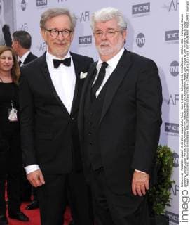 June 9, 2016 - Hollywood, CA, United States - 09 June 2016 - Hollywood. Steven Spielberg, George Lucas. Arrivals for the American Film Institute s 44th Life Achievement Award Gala Tribute to John Williams held at Dolby Theater. Photo Credit: Hollywood United States - ZUMAa123