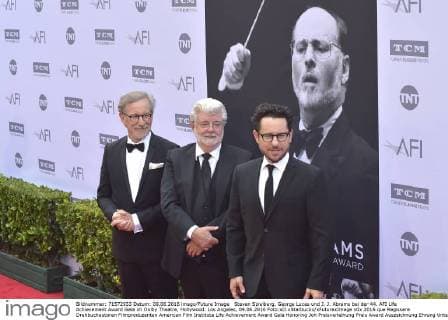 Steven Spielberg, George Lucas und J. J. Abrams bei der 44. AFI Life Achievement Award Gala im Dolby Theatre, Hollywood. Los Angeles, 09.06.2016 Foto:xD.xStarbuckx xFuturexImage