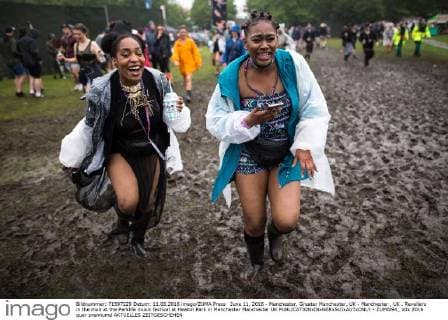 June 11, 2016 - Manchester, Greater Manchester, UK - Manchester , UK . Revellers in the mud at the Parklife music festival at Heaton Park in Manchester Manchester UK  - ZUMAl94_